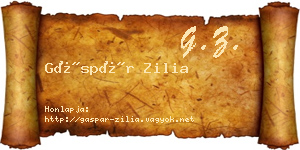 Gáspár Zilia névjegykártya